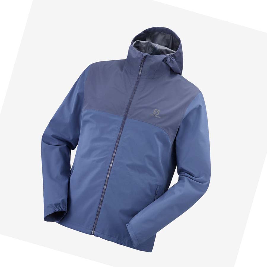 Chaquetas Salomon ESSENTIAL WATERPROOF 2.5L Hombre Azules | MX 3285ILH